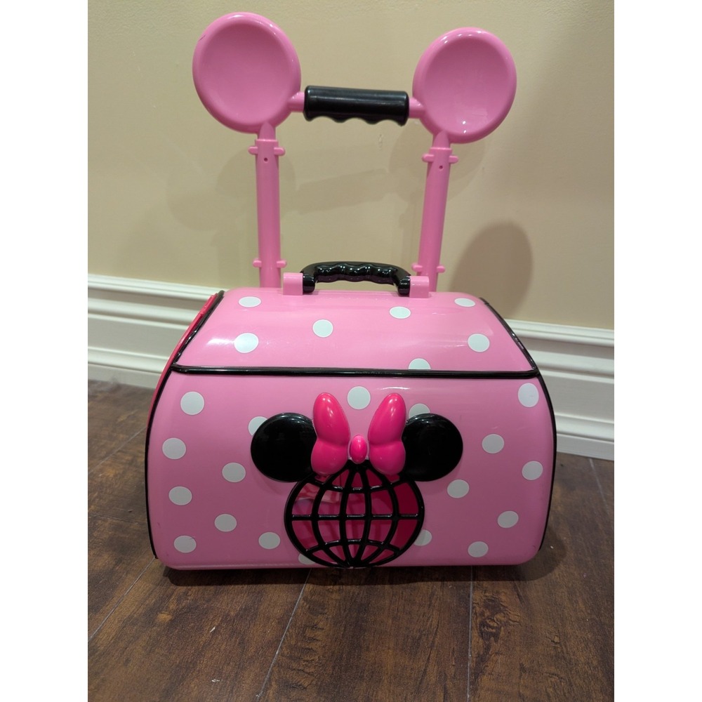Disney Minnie Mouse Popstar Roll Around Pet Carrier Pink & White Polka Dot